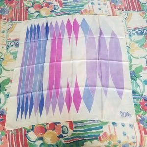 Bill Blass silk scarf hand-rolled hem